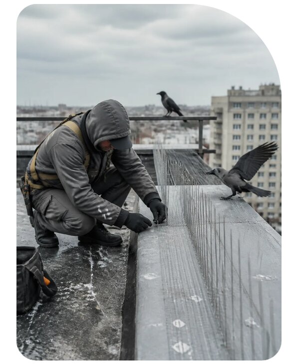 Защита от ворон под ключ в Сафонове по цене от 5124 р. | Сенат-Сфн